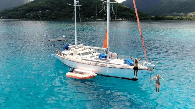 The couple stays connected to their family online and by planning trips to places they’re docked.